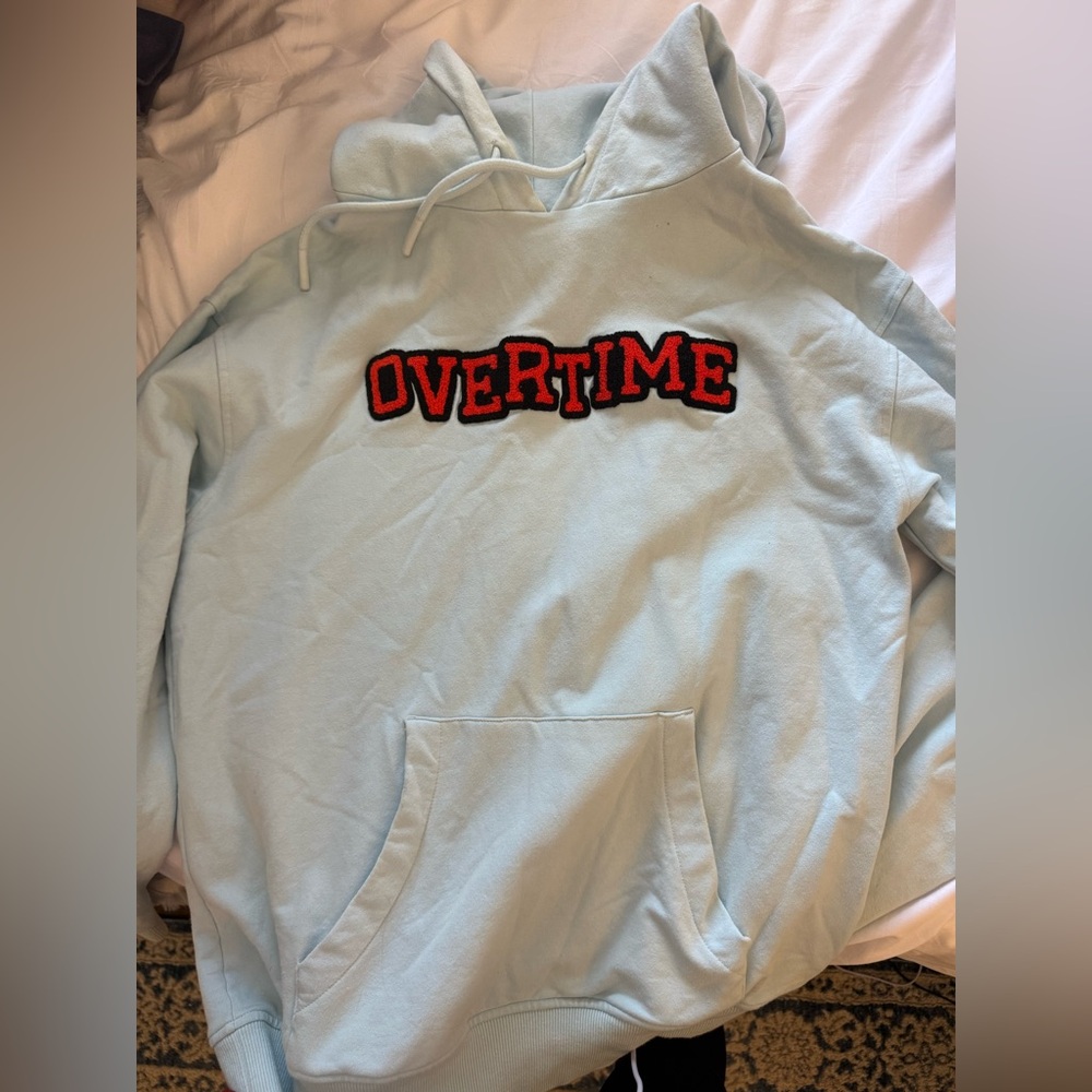 Overtime Light Blue Men's Hoodie